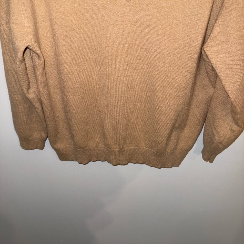 J. Crew 100% Cashmere Relaxed V-Neck Sweater Almond - Picture 6 of 9